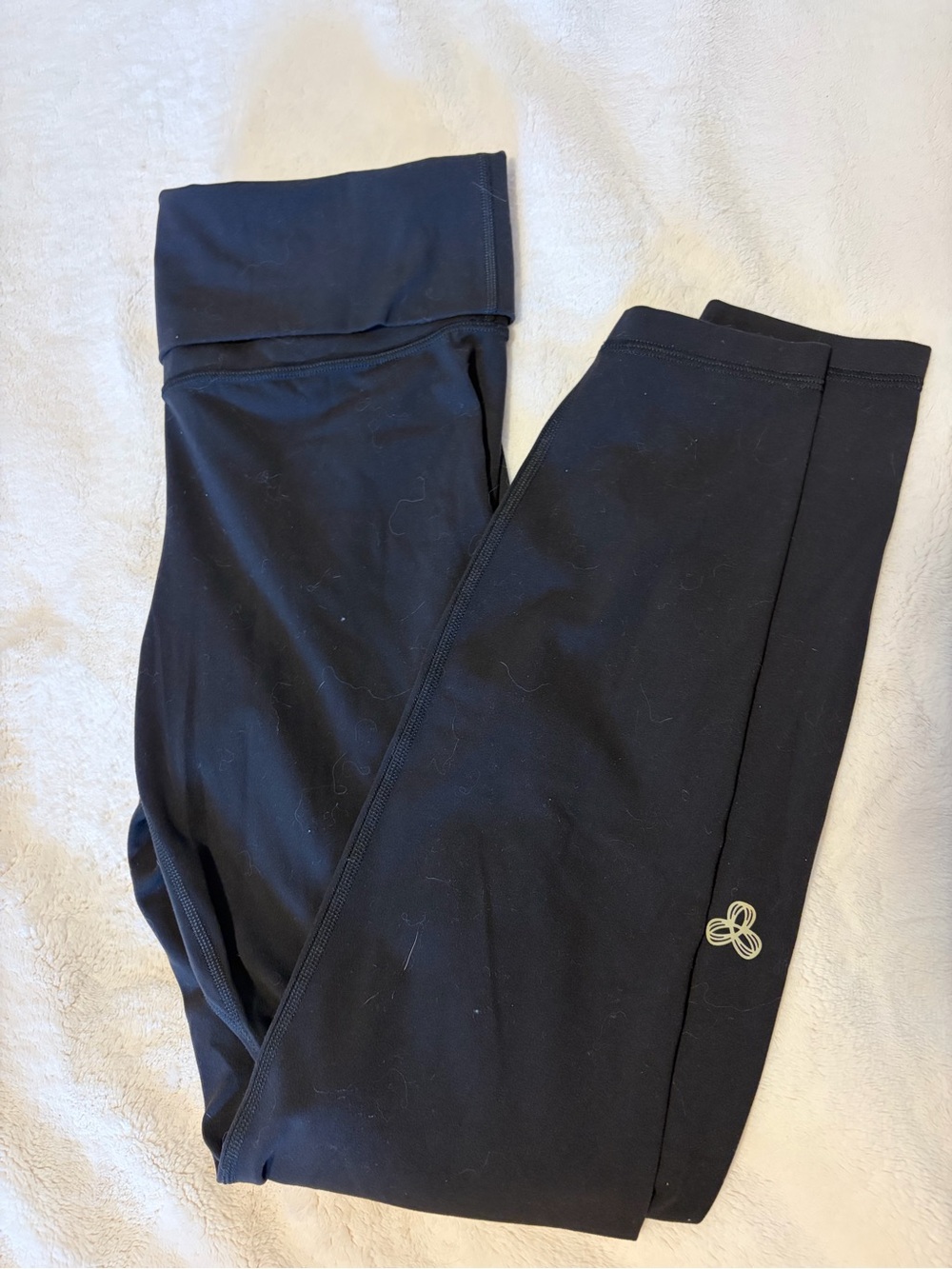 Aritzia TNA Golden Fold Top Black Leggings